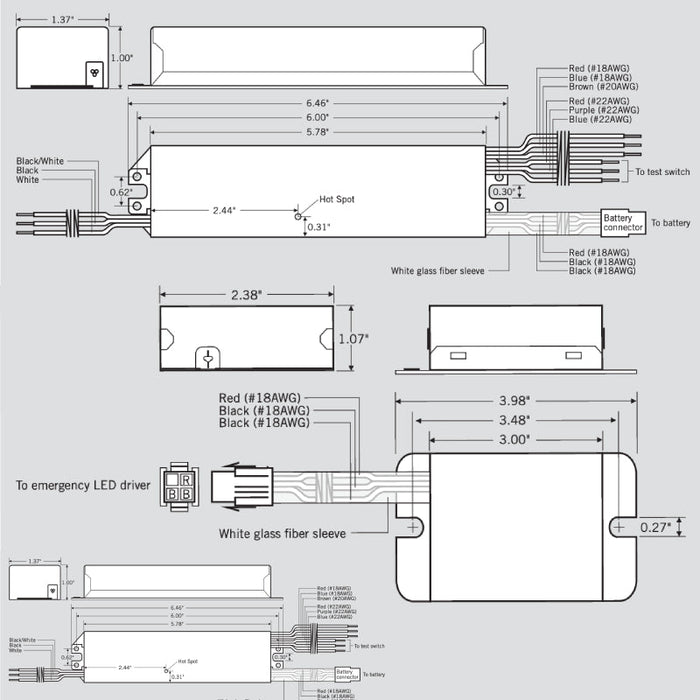 Keystone KT-EMRG 5W Constant Power LED Emergency Back-Up Driver Kit