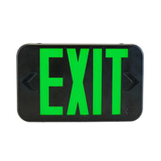 Keystone KT-EX-TP1 LED Exit Sign with Backup Battery, Double Face - Black Housing / Green Letters