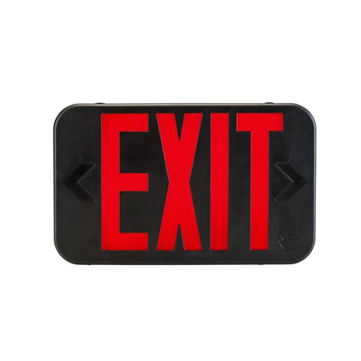 Keystone KT-EX-TP1 LED Exit Sign with Backup Battery, Double Face - Black Housing / Red Letters