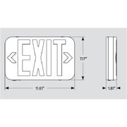 Keystone KT-EX-TP1 LED Exit Sign with Backup Battery, Double Face