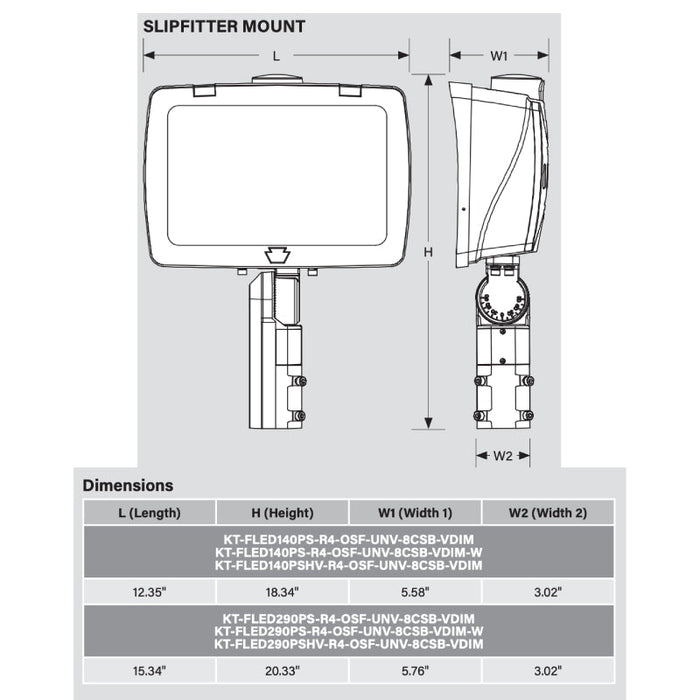 Keystone KT-FLED140PS 100W/140W LED Flood Light, 3CCT Selectable
