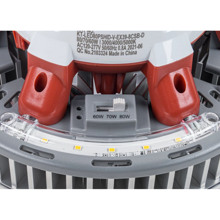 Keystone KT-LED80PSHID 60W/70W/80W LED HID Replacement Lamp, EX39 Base, 3CCT Selectable, 120-277V