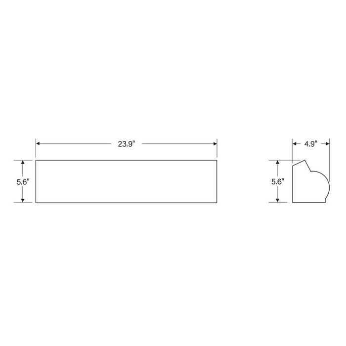 Keystone KT-SWLED25PS-2A-8CSA-VDIM-P 2-ft 15W/20W/25W LED Stairwell Light, 3CCT & Wattage Selectable, 120-277V