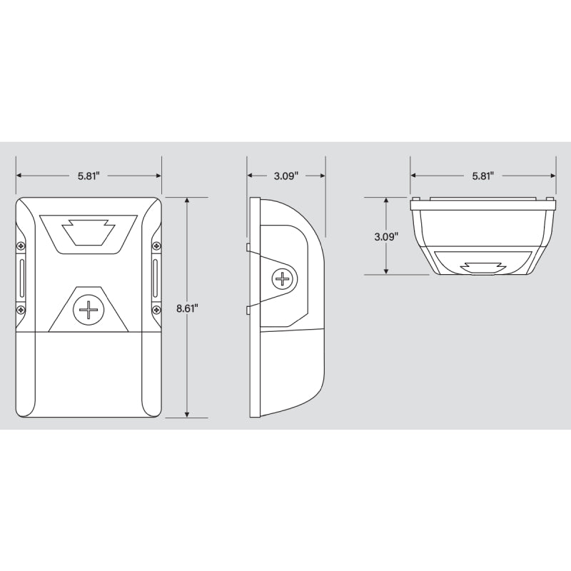 Keystone KT-WPLED20-S1 20W Small Non-Cutoff LED Wall Pack, 120-277V