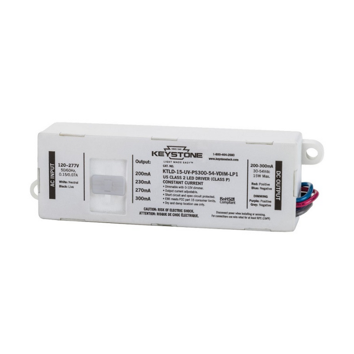 Keystone KTLD-15-UV-PS300 15W Power Select Constant Current LED Driver