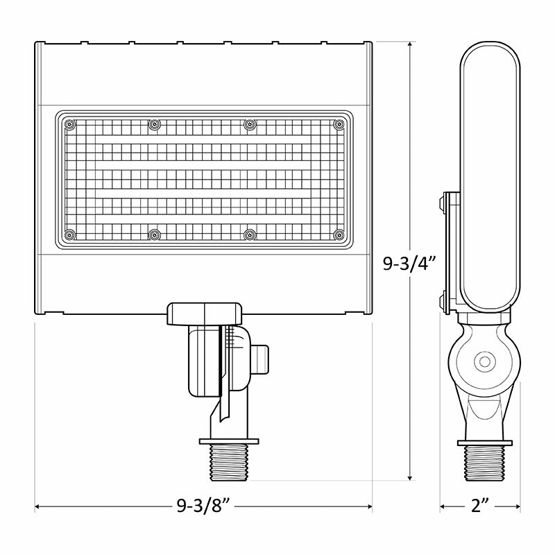 Foco LED Westgate LFX-MD de 15 W/20 W/30 W/50 W, reflector mediano con articulación y CCT seleccionable