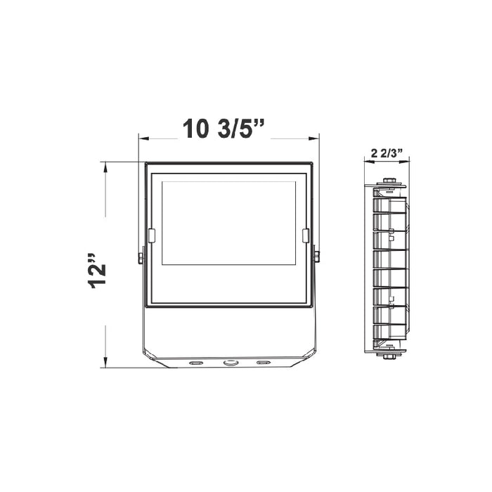 Proyector de construcción Westgate LFXE-MD de 50 W/80 W/100 W con fotocélula y montaje en horquilla