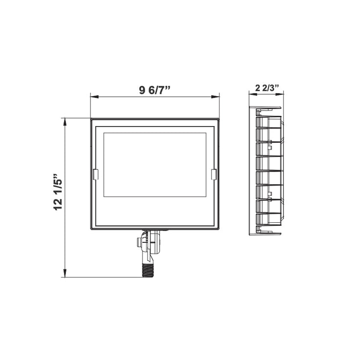 Proyector de construcción Westgate LFXE-MD de 50 W/80 W/100 W con fotocélula y montaje articulado