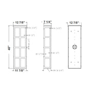 Westgate LRS-SH-40-MCTP 40" Shoji Window LED Wall Sconce, 40W/60W/80W & 3CCT Selectable, 120-277V