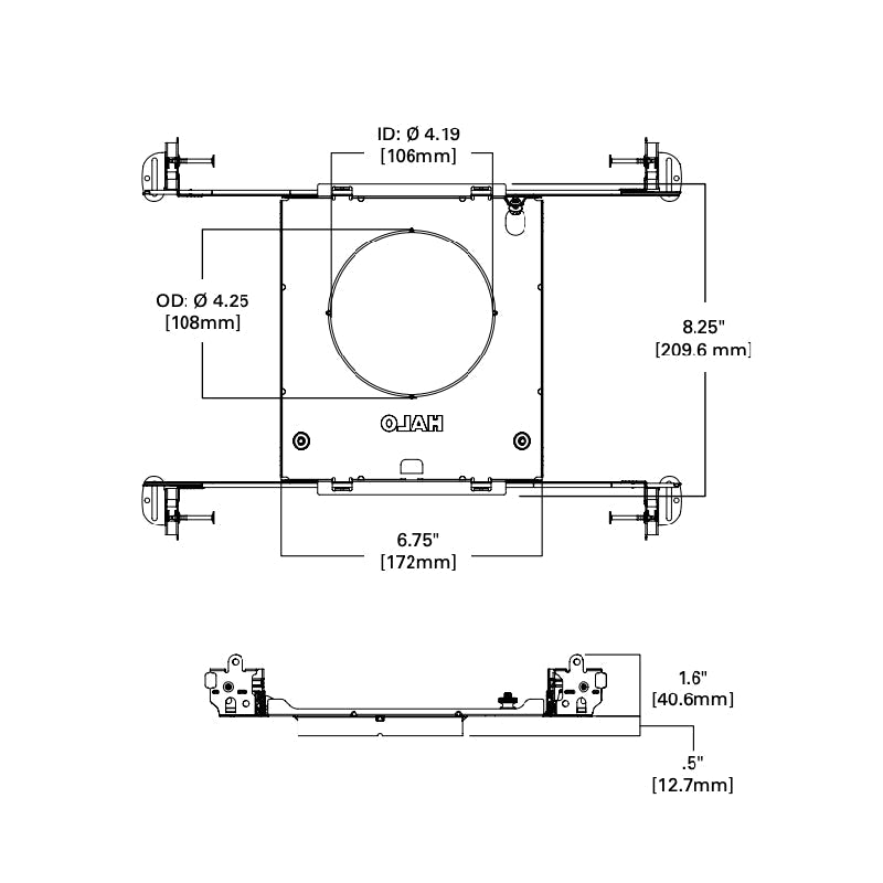 Halo MF4RC 4" Round Mounting Frame with Drywall Collar