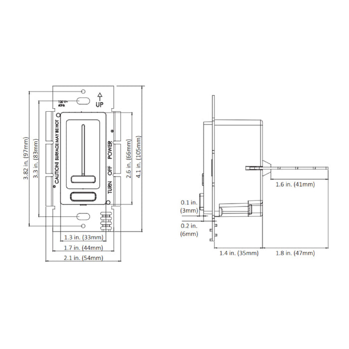 Nora NATL-SWEX100/24A NEXUS 24V 100W Dimmer+Driver Switch