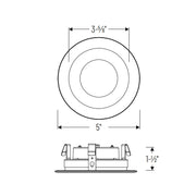 Nora NCSR-R41TW 4" Contractor Series LED Retrofit Reflector, 5 CCT Selectable (12-Pack)