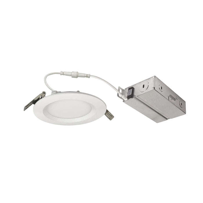 Mora NEFLINTW-R4MPW 4" FLIN Round Can-less Wafer LED Downlight, 5CCT Selectable, 120V