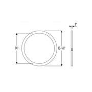 Nora NELOCAC-16R 16" 20W ELO+ LED Surface Mount, 2100 Lumens, 120-277V