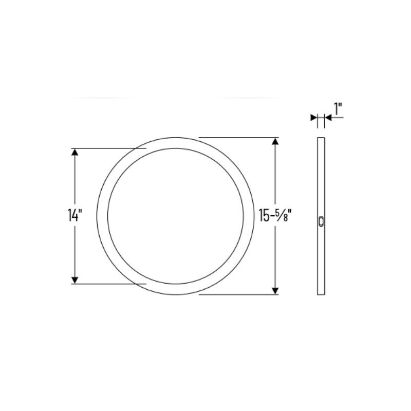 Nora NELOCAC-16R 16" 20W ELO+ LED Surface Mount, 2100 Lumens, 120-277V