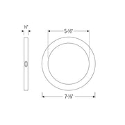 Nora NELOCAC-6RP 6" 12W ELO+ LED Surface Mount, 700 Lumens, 120V
