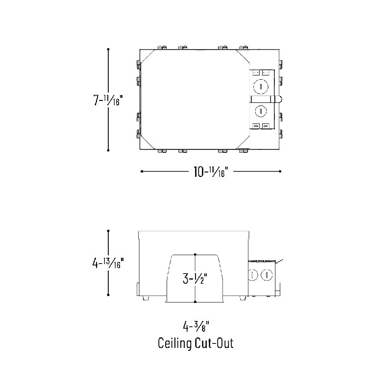 Nora NFBIC-427LMRATA 4" Shallow LED Dedicated Fire Rated Housing