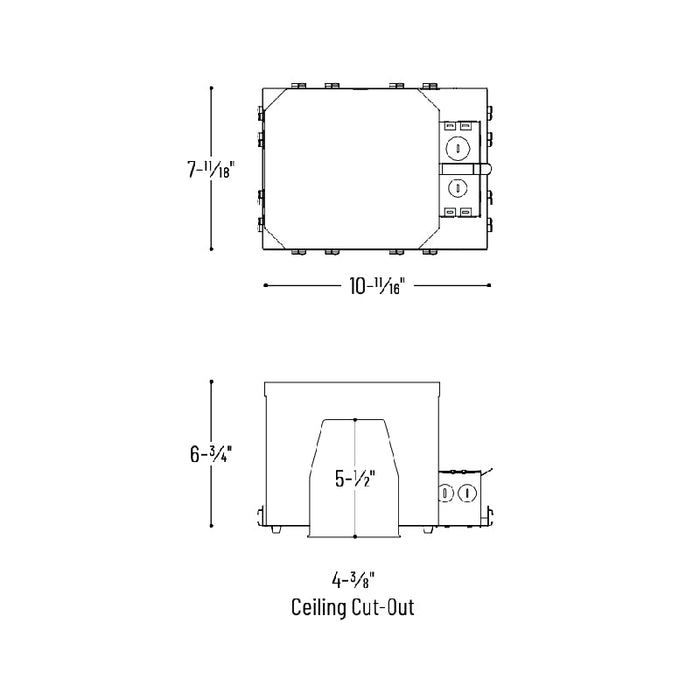 Nora NFBIC-4LMRATA 4" LED Dedicated IC Air-Tight Fire Rated Housing