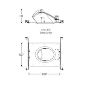 Nora NHIC-928LMRAT 6" Super Sloped IC Air-Tight LED Dedicated Housing, 120/277V