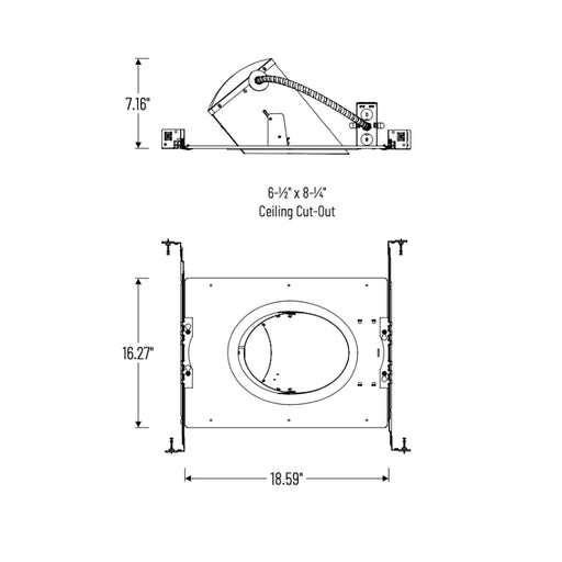 Nora NHIC-928LMRAT 6" Super Sloped IC Air-Tight LED Dedicated Housing, 120/277V