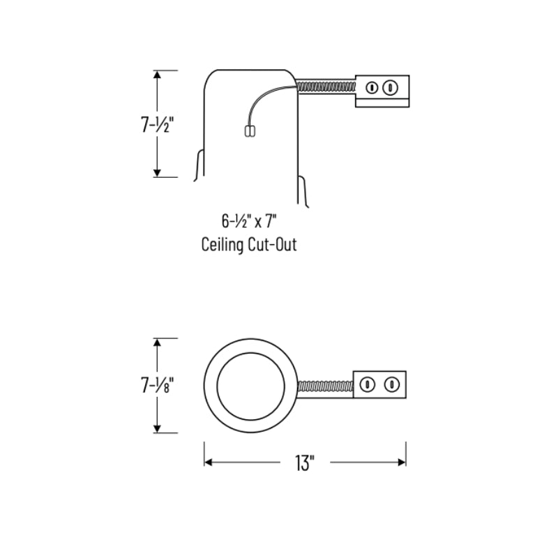 Nora NHRIC-926LMRAT 6" Sloped LED Dedicated IC Air-Tight Remodel Housing, 120/277V