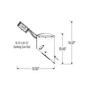 Nora NHRIC-928LMRAT 6" Super Sloped IC Air-Tight LED Dedicated Remodel Housing, 120/277V