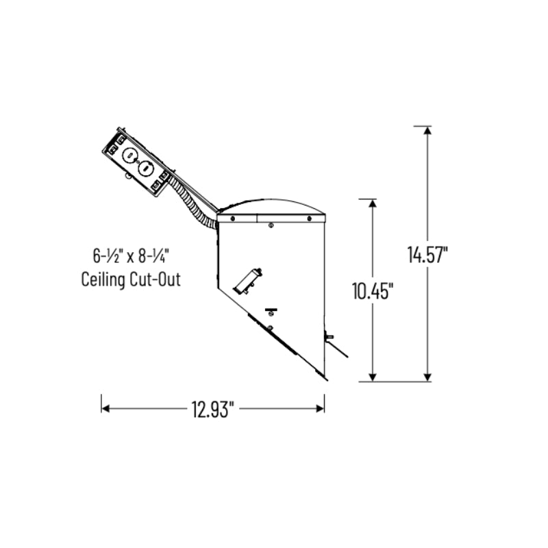 Nora NHRIC-928LMRAT 6" Super Sloped IC Air-Tight LED Dedicated Remodel Housing, 120/277V