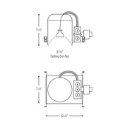 Nora NL-601Q 6" Non-IC Air-Tight Low Voltage New Construction Housing, 120V Magnetic, 50W