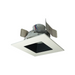 Nora NLCBC2-556 5" Cobalt Click 12W LED Square Retrofit Reflector with Square Aperture, Comfort Dim, 900 Lumens, 120V - Black/White
