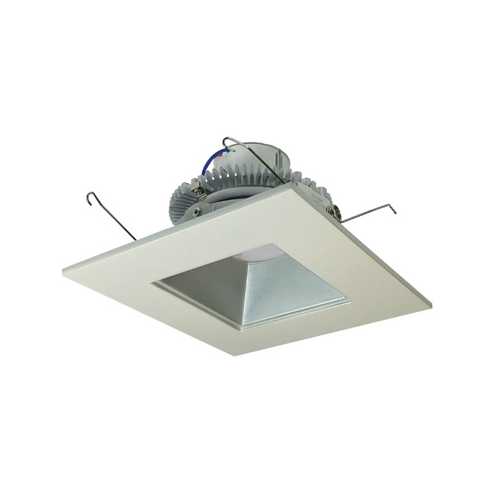 Nora NLCBC2-656 6" Cobalt Click 13.5W LED Square Retrofit Reflector with Square Aperture, 5CCT Selectable, 1000 Lumens, 120V - Haze/White