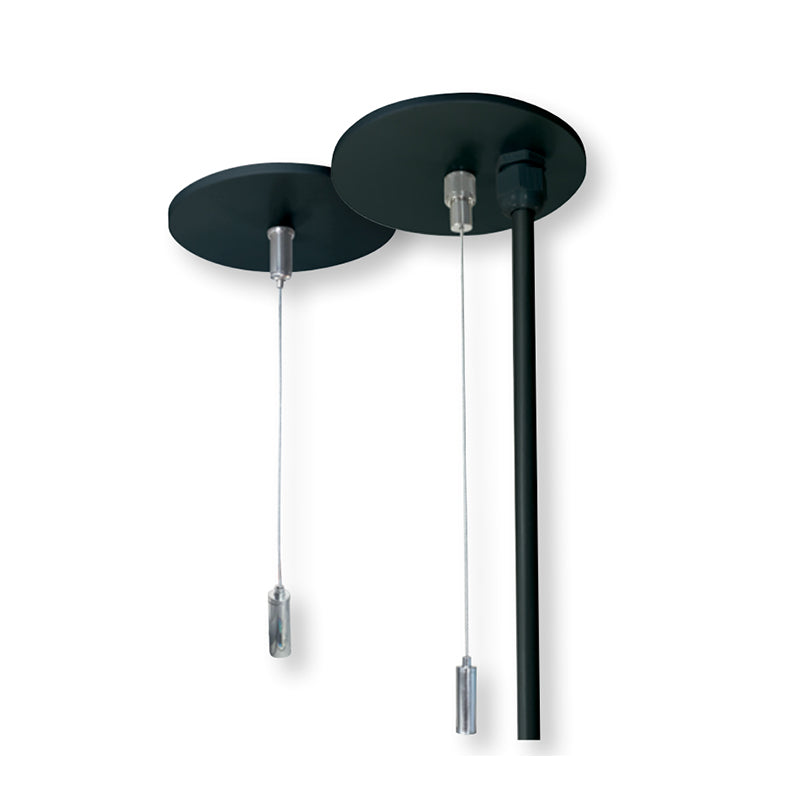 Nora NLIN-PCC Pendant & Power Mounting Kit for L-Line LED Direct - Black