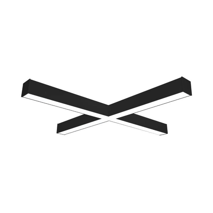 Nora NLINSW-X334 "X" Shaped L-LINE LED Direct Linear, 3CCT & Lumen Selectable - Black