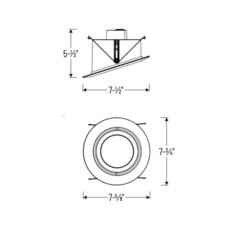 Nora NLRS-611 6" Sloped LED Retrofit Reflector, 5CCT Selectable