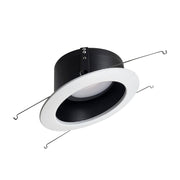 Nora NLRS-612 6" Sloped LED Retrofit Baffle, 5CCT Selectable - Black/White