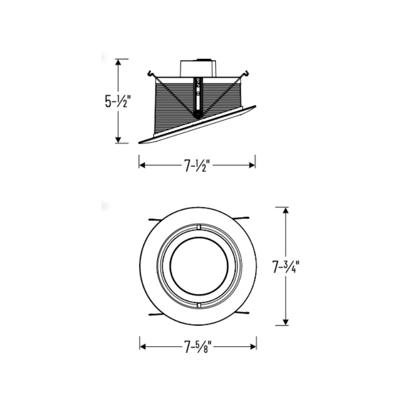Nora NLRS-612 6" Sloped LED Retrofit Baffle, 5CCT Selectable