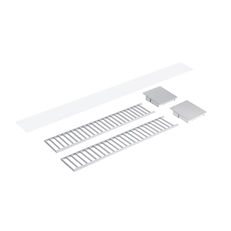 Nora NLUD-2LOUV 2-ft Louver Kit for NLUD-2334 - Aluminum Louver / Aluminum End Cap