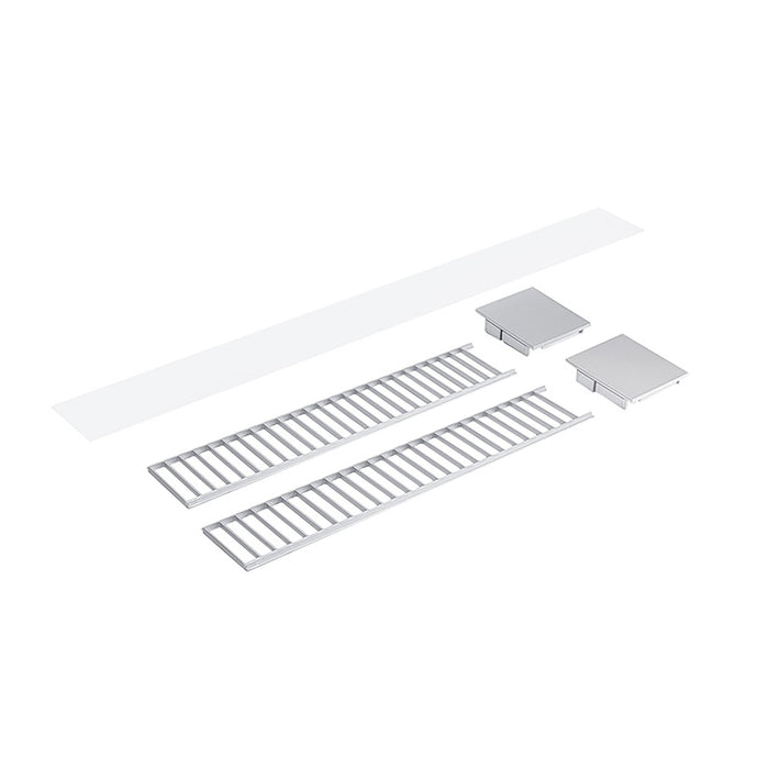 Nora NLUD-2LOUV 2-ft Louver Kit for NLUD-2334 - Aluminum Louver / Aluminum End Cap