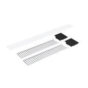 Nora NLUD-2LOUV 2-ft Louver Kit for NLUD-2334 - Aluminum Louver / Black End Cap