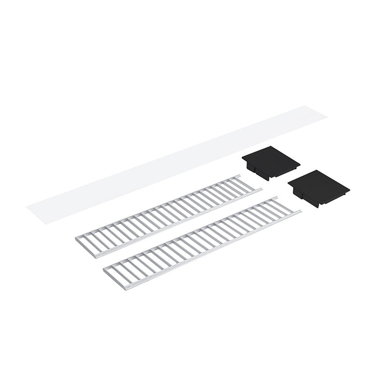 Nora NLUD-2LOUV 2-ft Louver Kit for NLUD-2334 - Aluminum Louver / Black End Cap