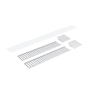 Nora NLUD-2LOUV 2-ft Louver Kit for NLUD-2334 - Aluminum Louver / White End Cap