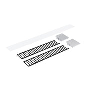 Nora NLUD-2LOUV 2-ft Louver Kit for NLUD-2334 - Black Louver / Aluminum End Cap
