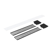 Nora NLUD-2LOUV 2-ft Louver Kit for NLUD-2334 - Black Louver / Black End Cap