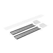 Nora NLUD-2LOUV 2-ft Louver Kit for NLUD-2334 - Black Louver / White End Cap