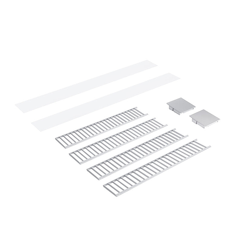 Nora NLUD-4LOUV 4-ft Louver Kit for NLUD-4334 - Aluminum Louver / Aluminum End Cap
