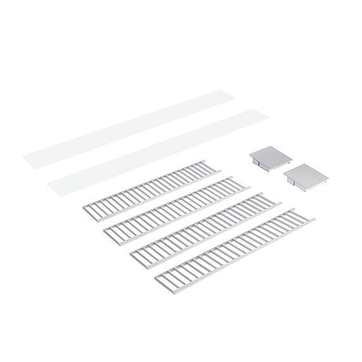 Nora NLUD-4LOUV 4-ft Louver Kit for NLUD-4334 - Aluminum Louver / Aluminum End Cap