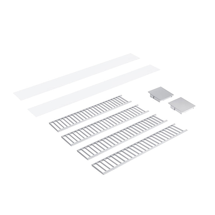 Nora NLUD-4LOUV 4-ft Louver Kit for NLUD-4334 - Aluminum Louver / Aluminum End Cap