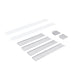 Nora NLUD-4LOUV 4-ft Louver Kit for NLUD-4334 - Aluminum Louver / Aluminum End Cap