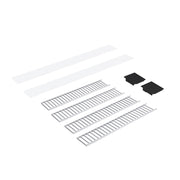 Nora NLUD-4LOUV 4-ft Louver Kit for NLUD-4334 - Aluminum Louver / Black End Cap