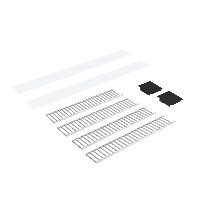 Nora NLUD-4LOUV 4-ft Louver Kit for NLUD-4334 - Aluminum Louver / Black End Cap