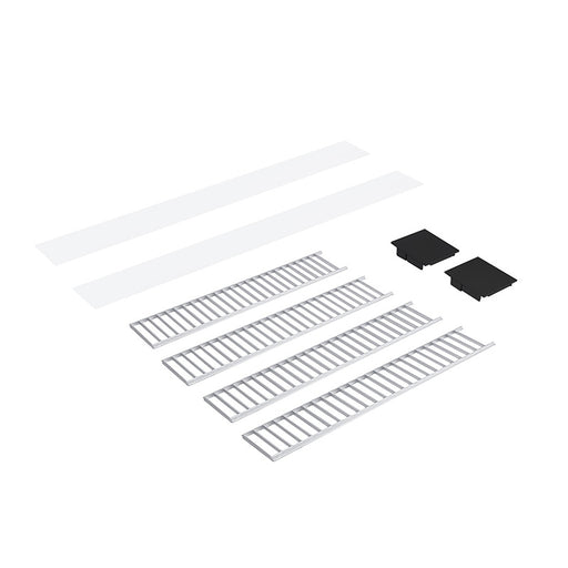 Nora NLUD-4LOUV 4-ft Louver Kit for NLUD-4334 - Aluminum Louver / Black End Cap